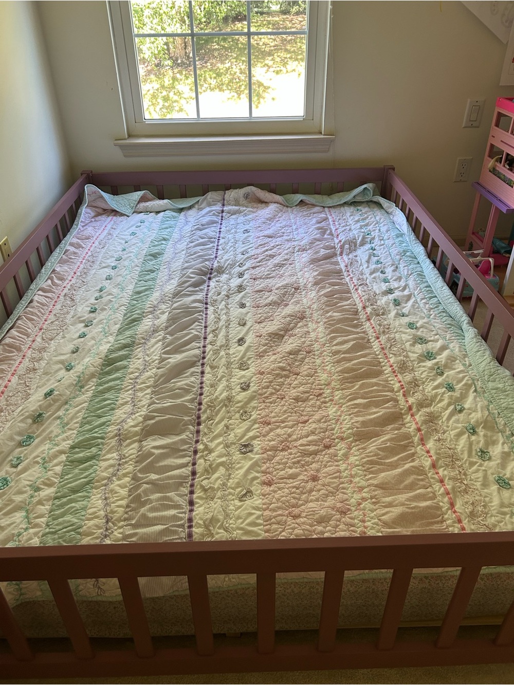 Pottery Barn Kids Pastel Stripe Quilted in Pink, Mint & Lavender